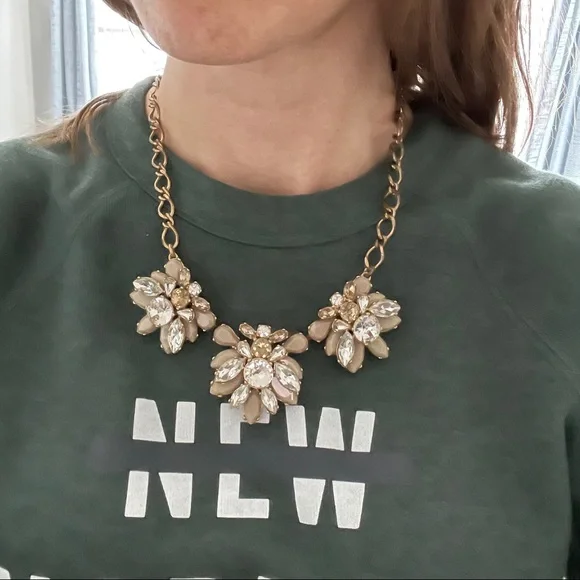 J.Crew Gold and CZ Statement Necklace - Picture 3 of 3